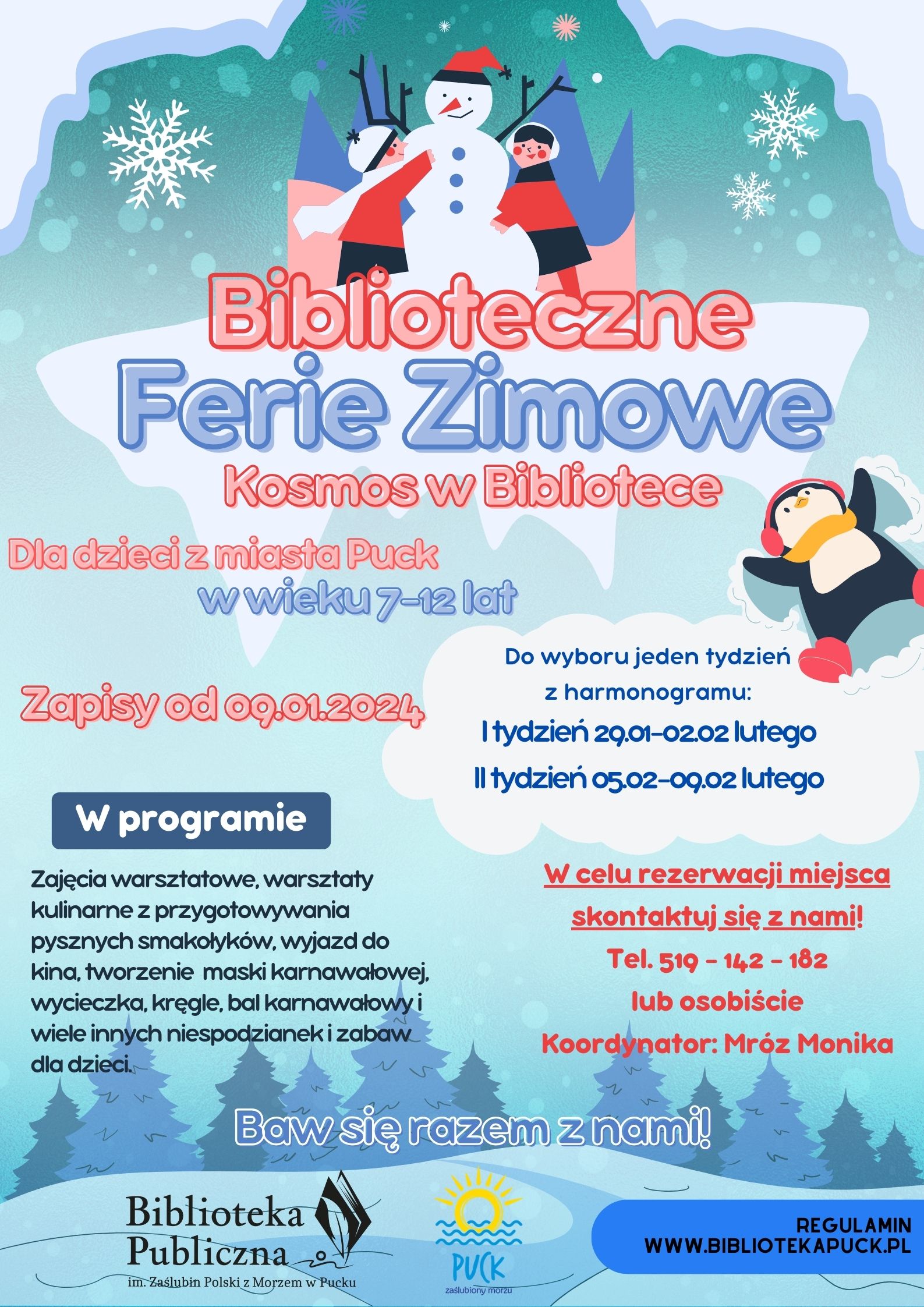 Biblioteczne Ferie 2024