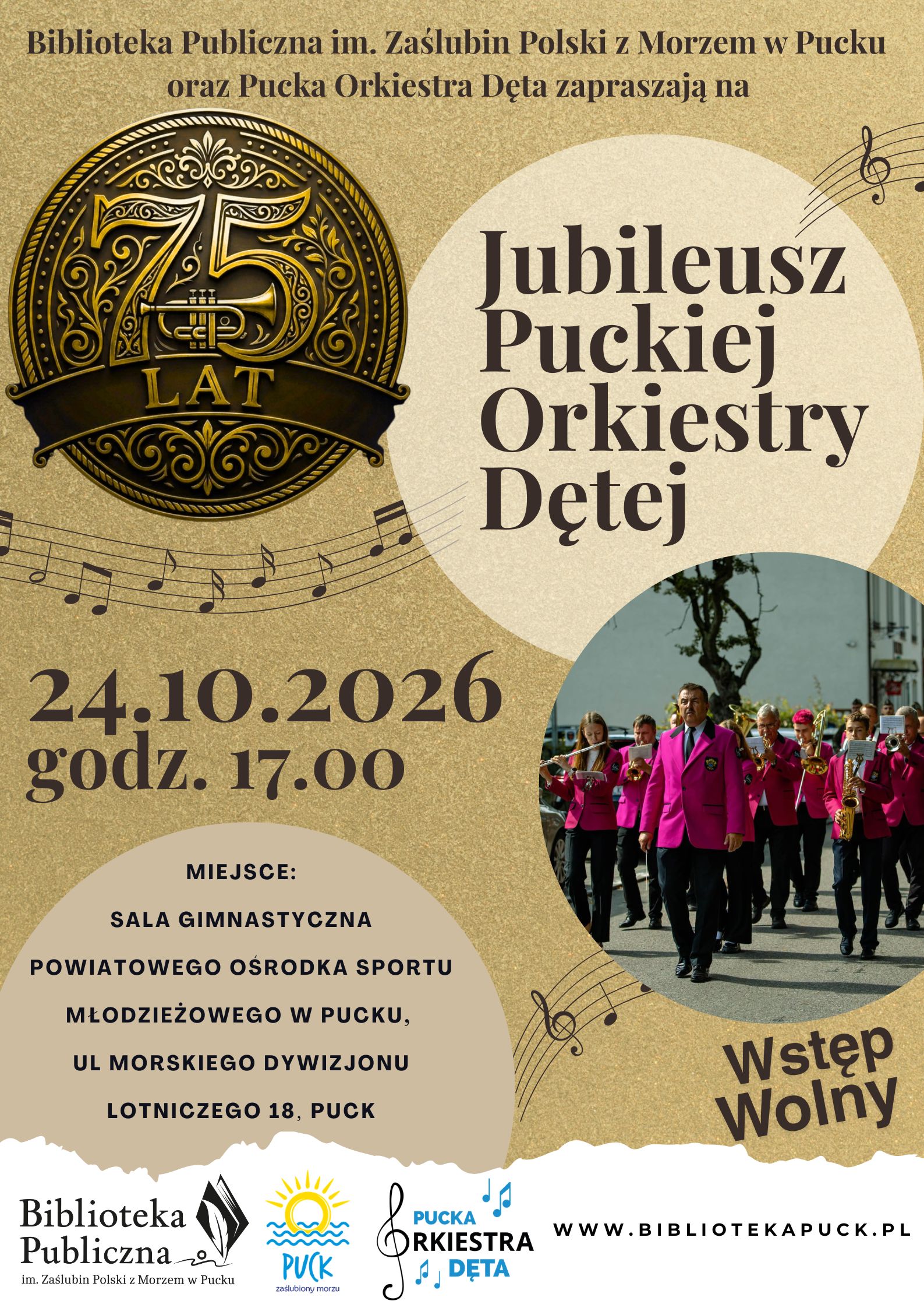 75 lat Pucka Orkiestra Dęta Plakat