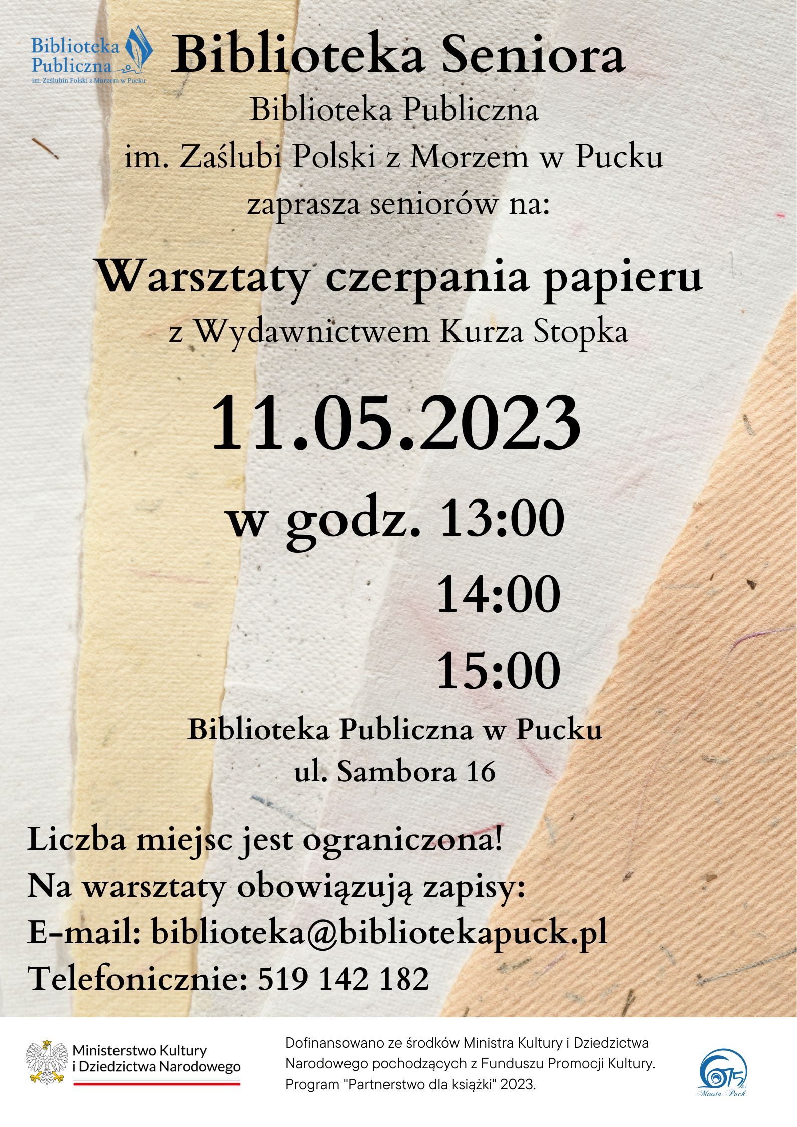 Warsztaty z czerpania papieru Seniorzy